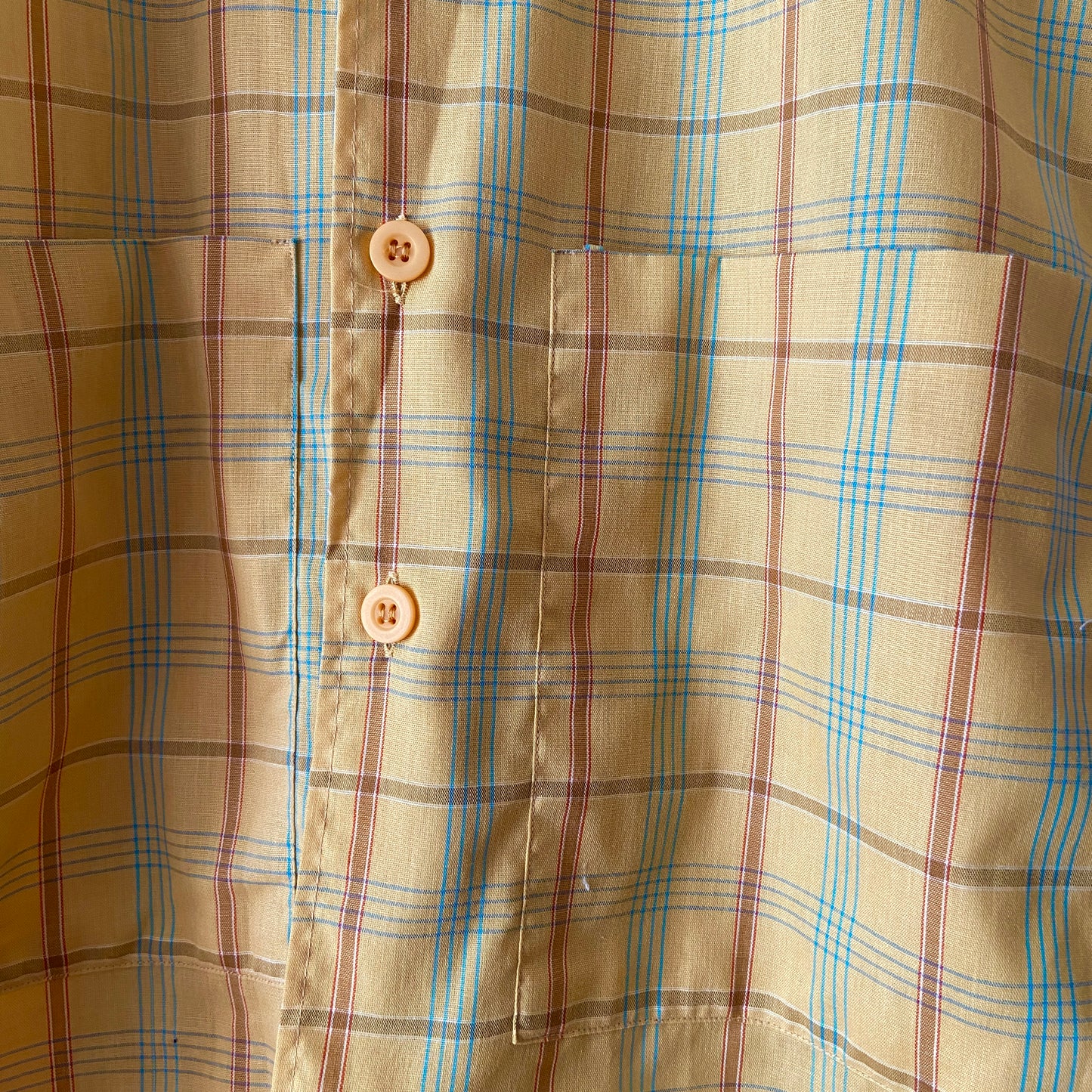 1950s Yellow Plaid Cabana Short Set