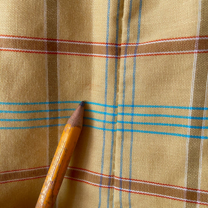 1950s Yellow Plaid Cabana Short Set