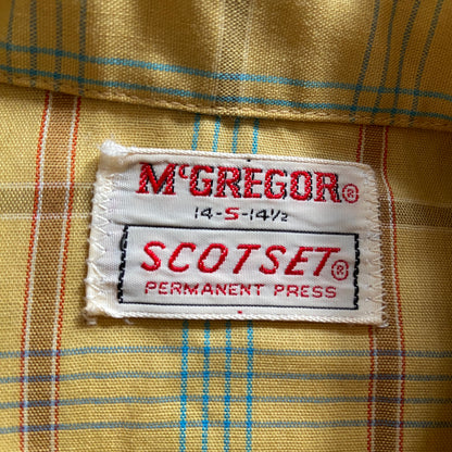 1950s Yellow Plaid Cabana Short Set