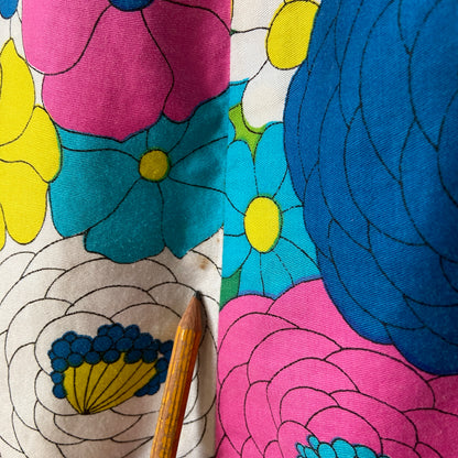 1960s Floral Cotton Maxi Dress