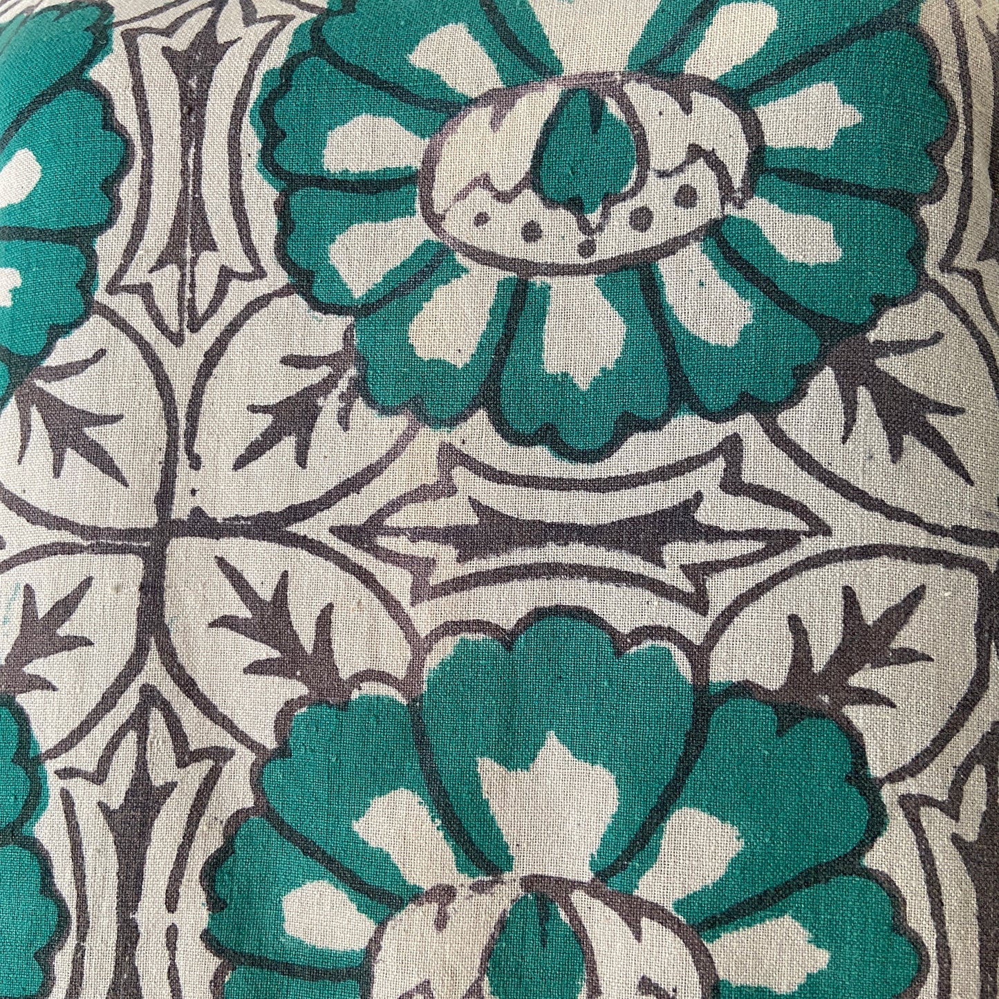 1960s Indian Cotton Block Print Mini Dress