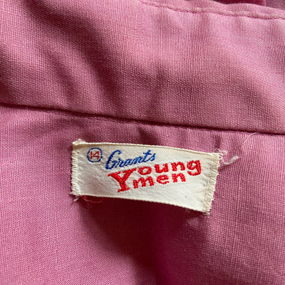 1960s Pink Dagger Collar Top