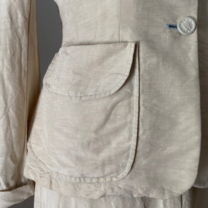 1940s Cream Silk Suit