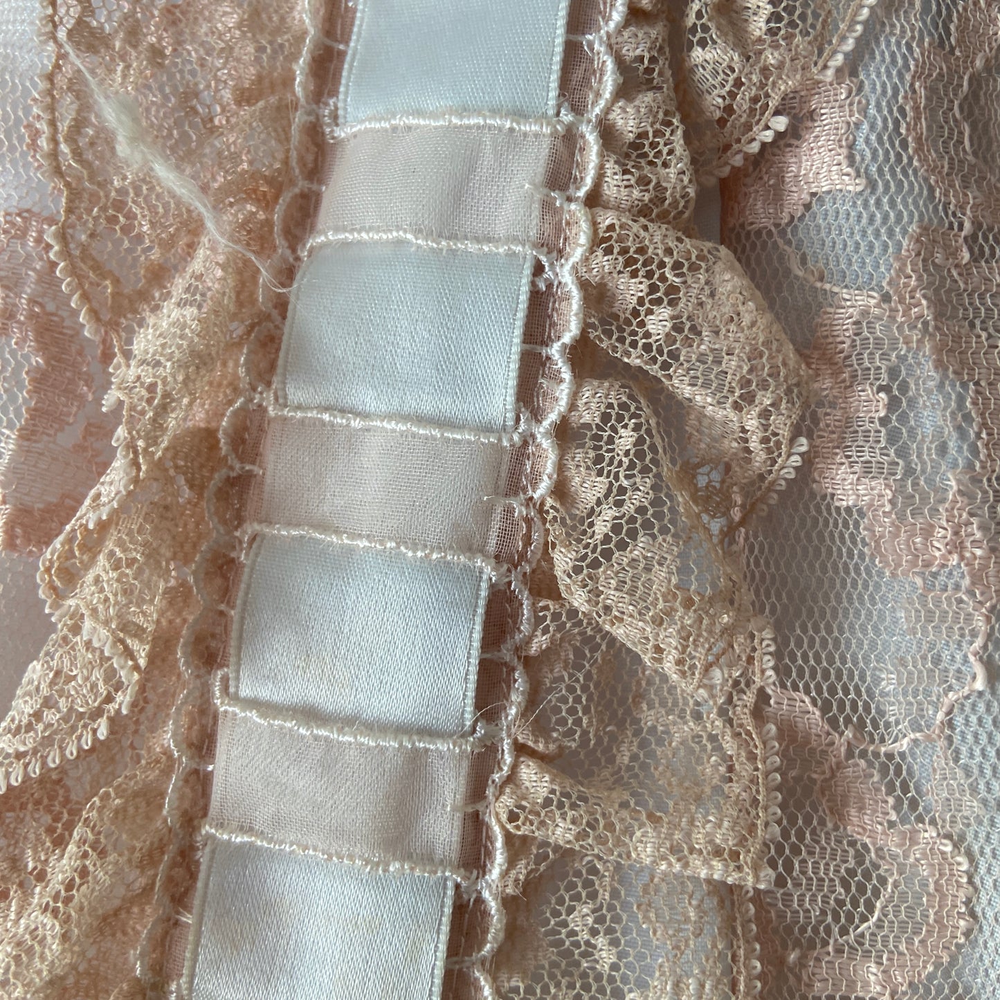 1950s Pink and Blue Bed Jacket