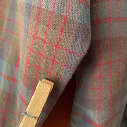 1950s 1960s McGregor Plaid Loop Collar