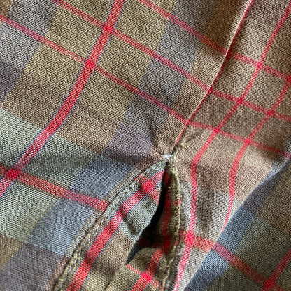 1950s 1960s McGregor Plaid Loop Collar