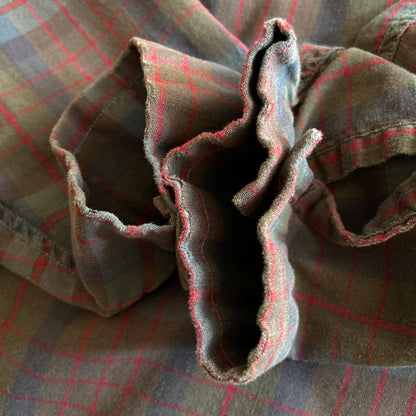 1950s 1960s McGregor Plaid Loop Collar