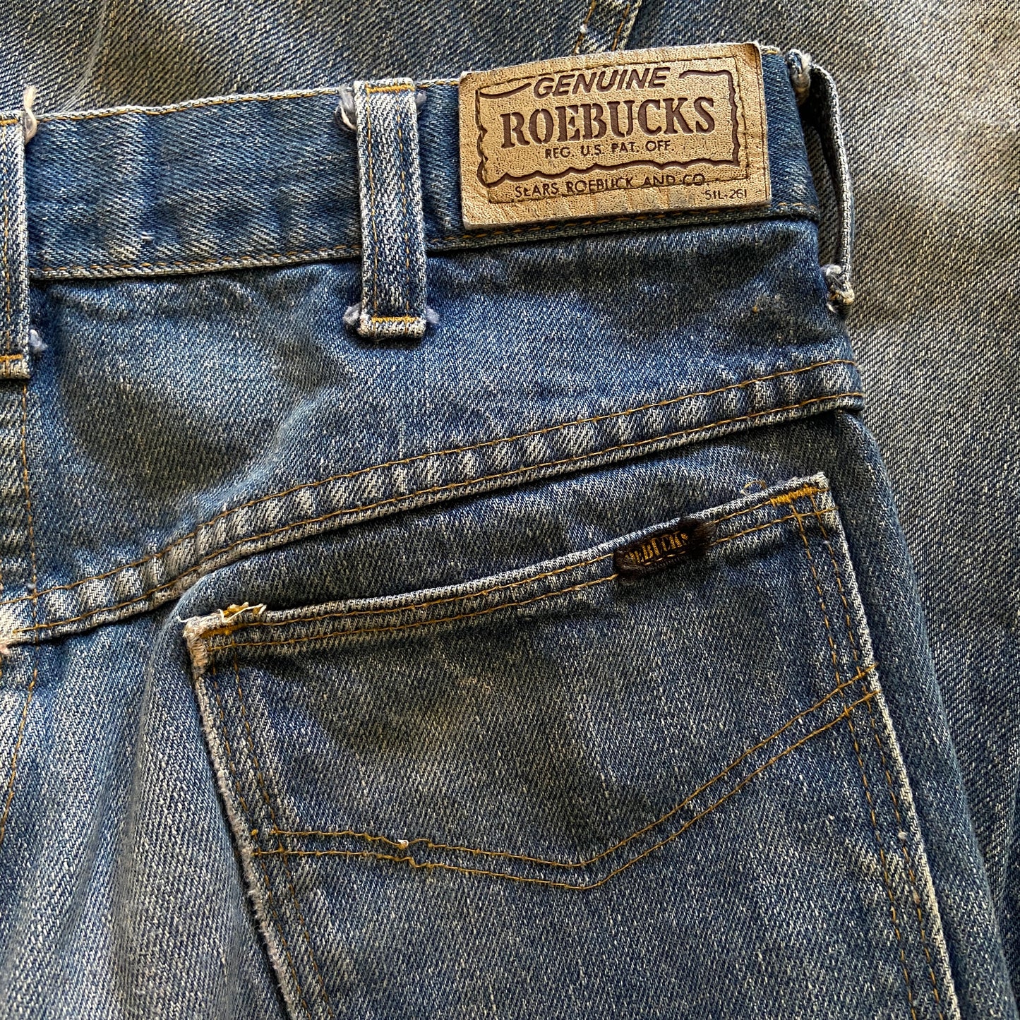 1970s Roebucks Stonewash Flare Jeans
