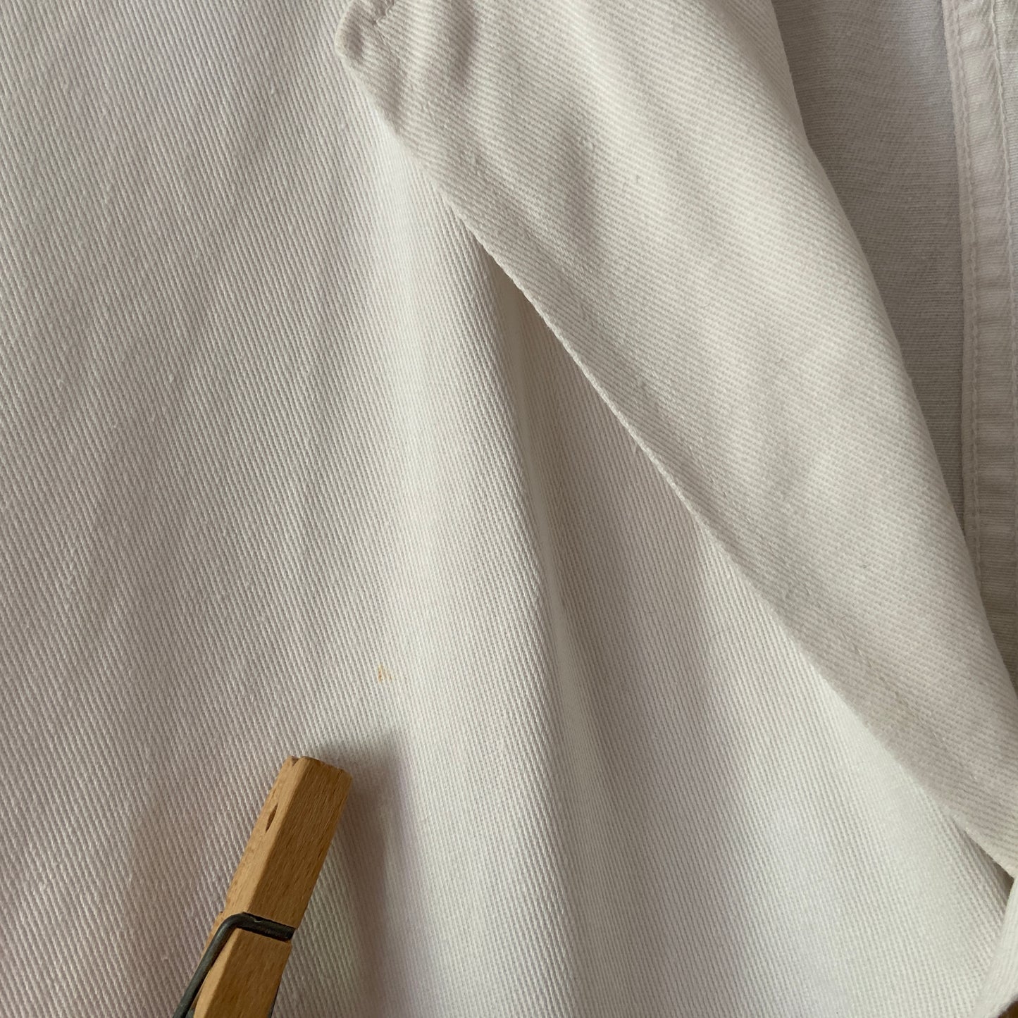 1940s White Cotton Chore Coat