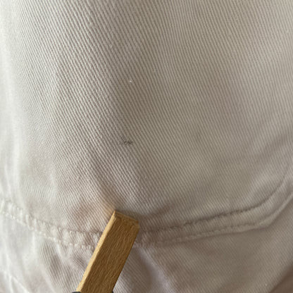 1940s White Cotton Chore Coat