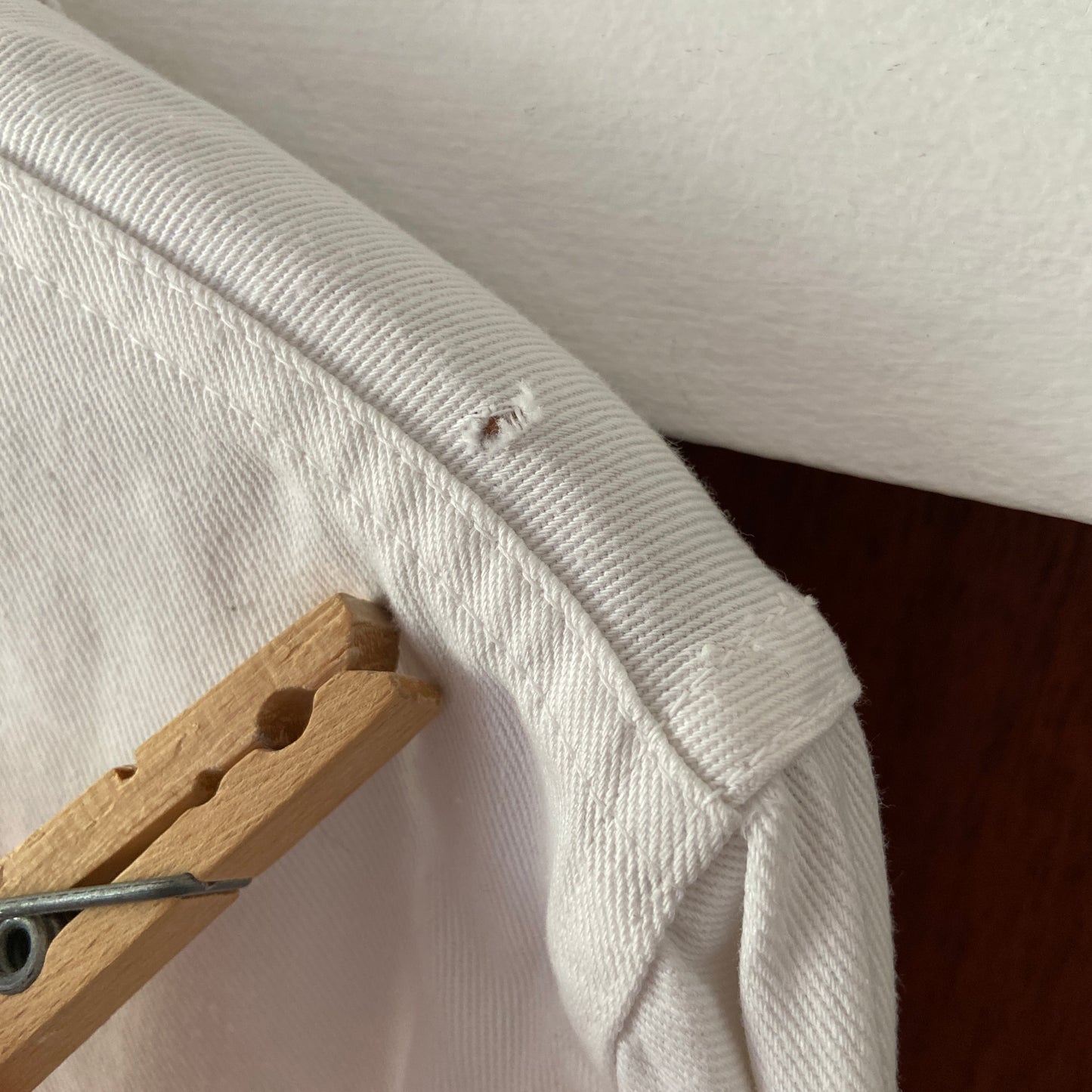 1940s White Cotton Chore Coat