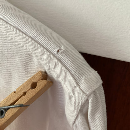 1940s White Cotton Chore Coat
