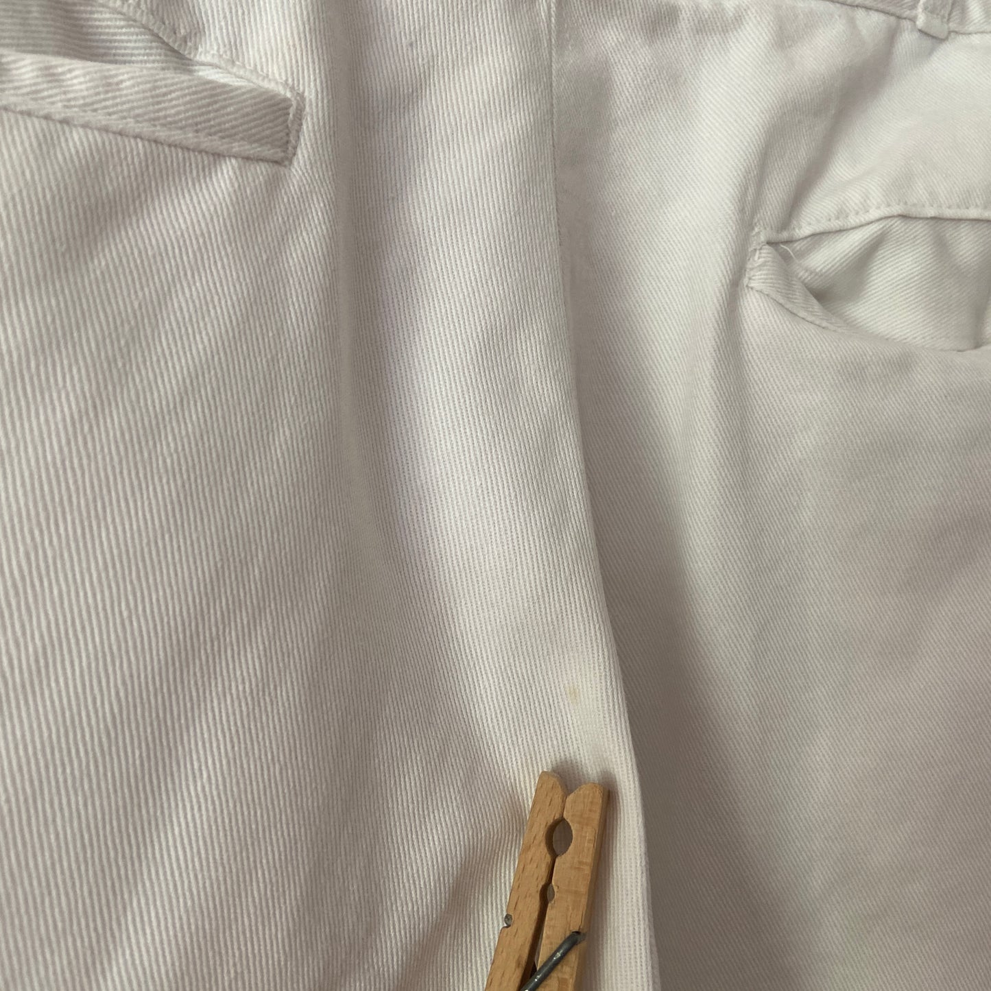 1940s White Cotton Chino Pants