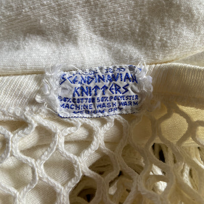 1970s White Fish Net Tee