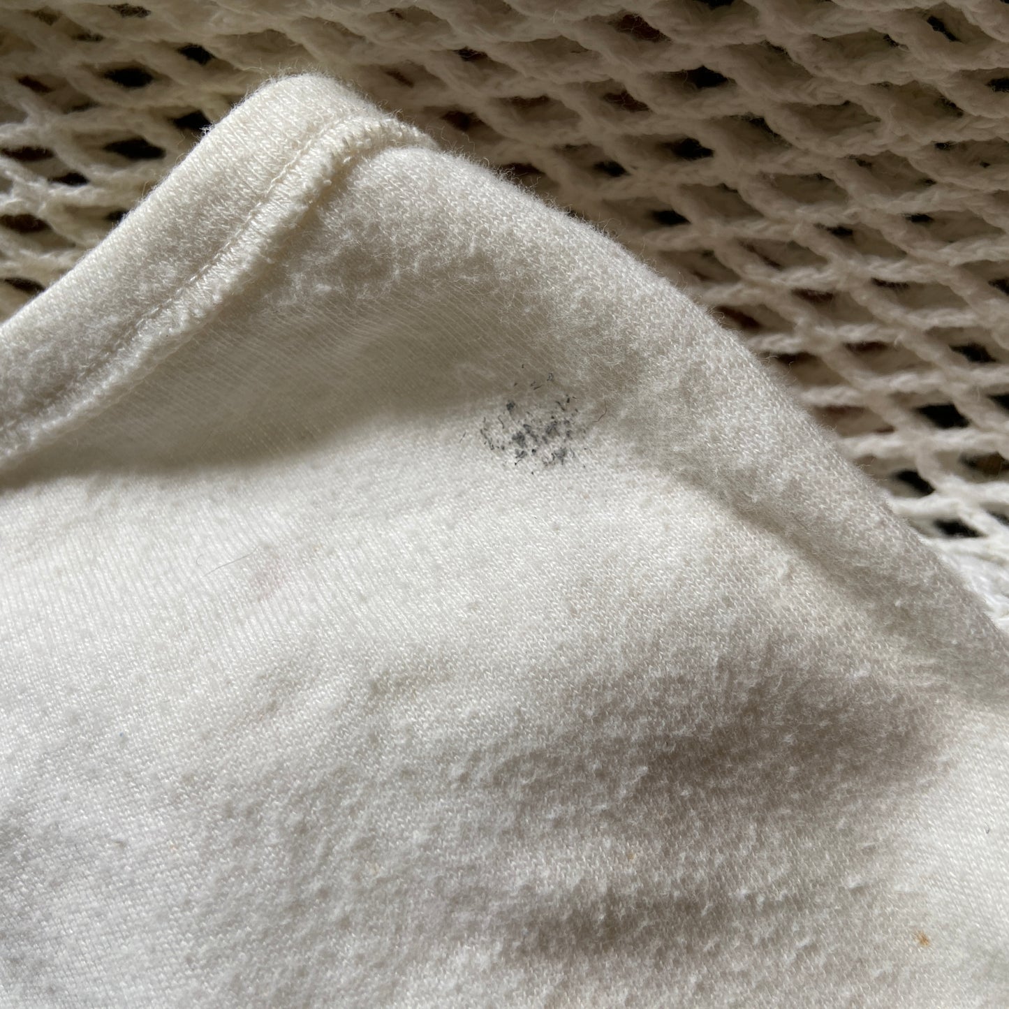 1970s White Fish Net Tee