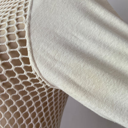 1970s White Fish Net Tee
