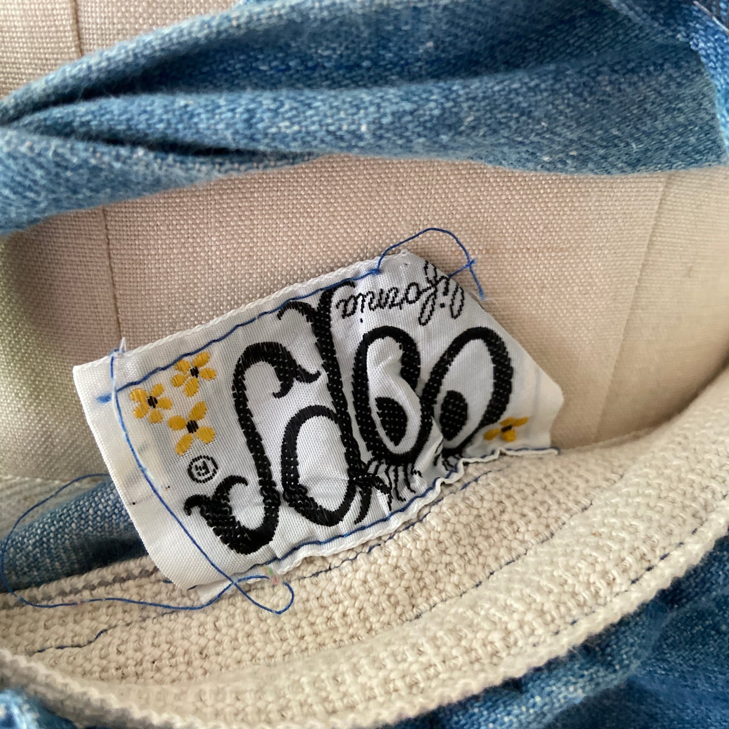 1980s Denim Halter Dress with Appliqué