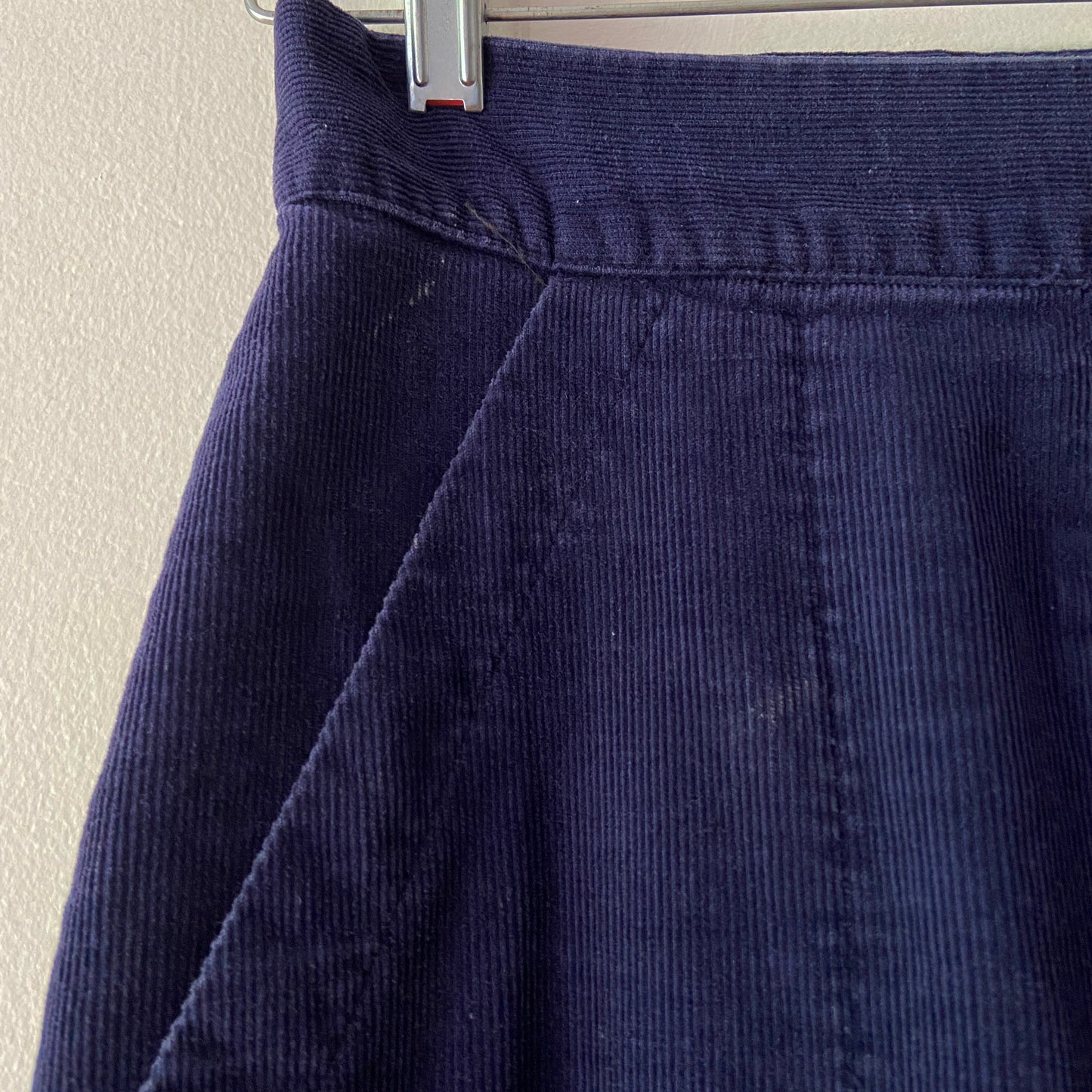 1940s Blue Corduroy Side Button Pants