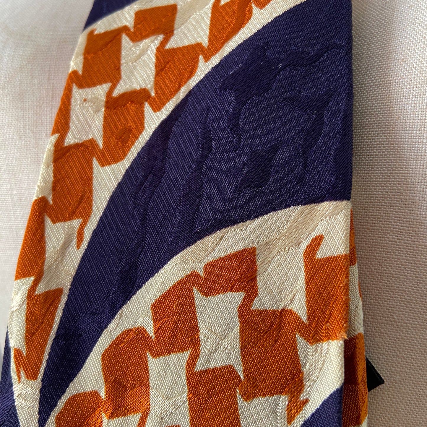 1940s Geometric Print Neck Tie