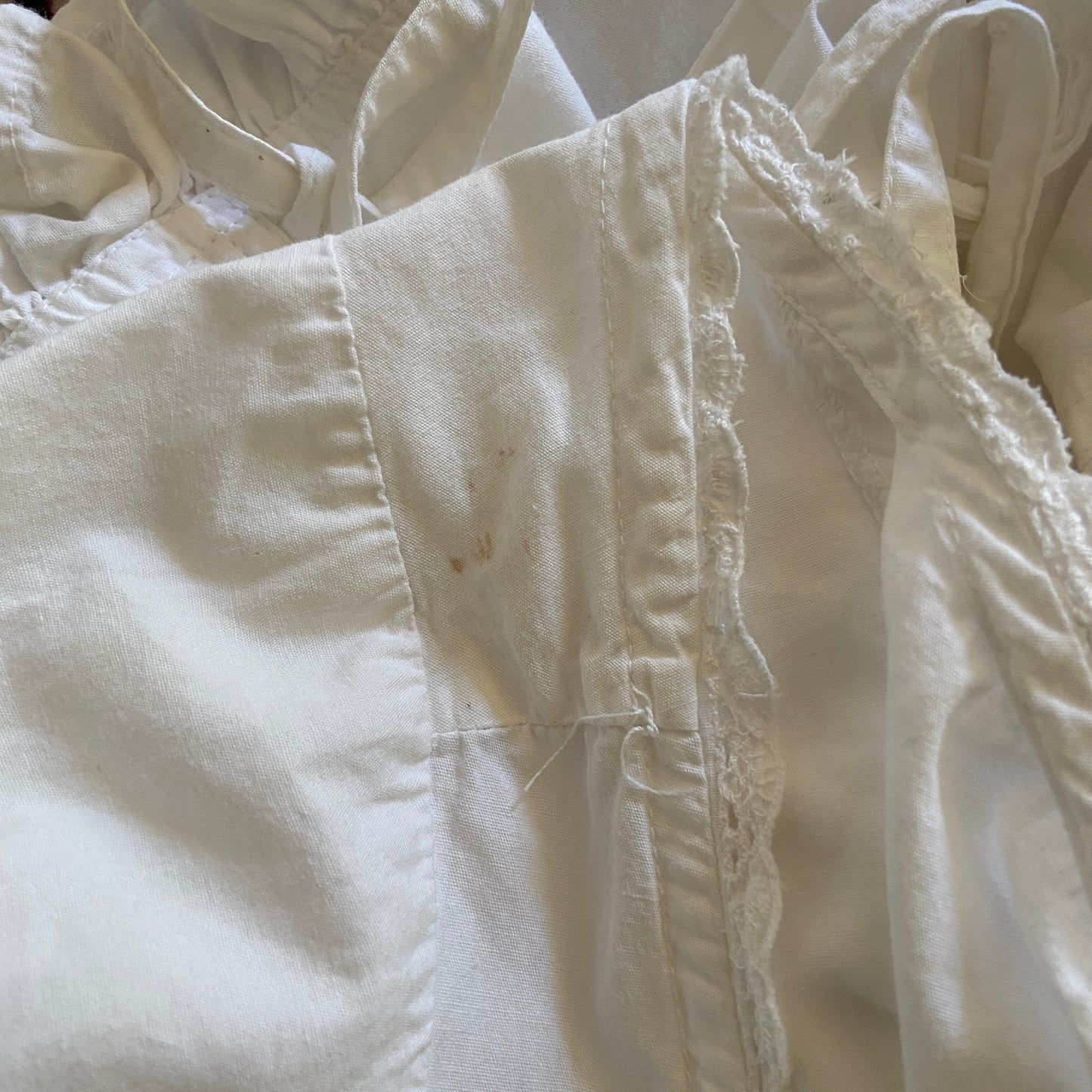 1980s White Cotton Embroidered Corset Top