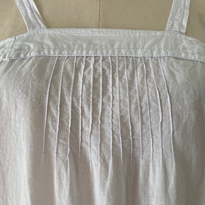 1970s White Cotton Eyelet Dress