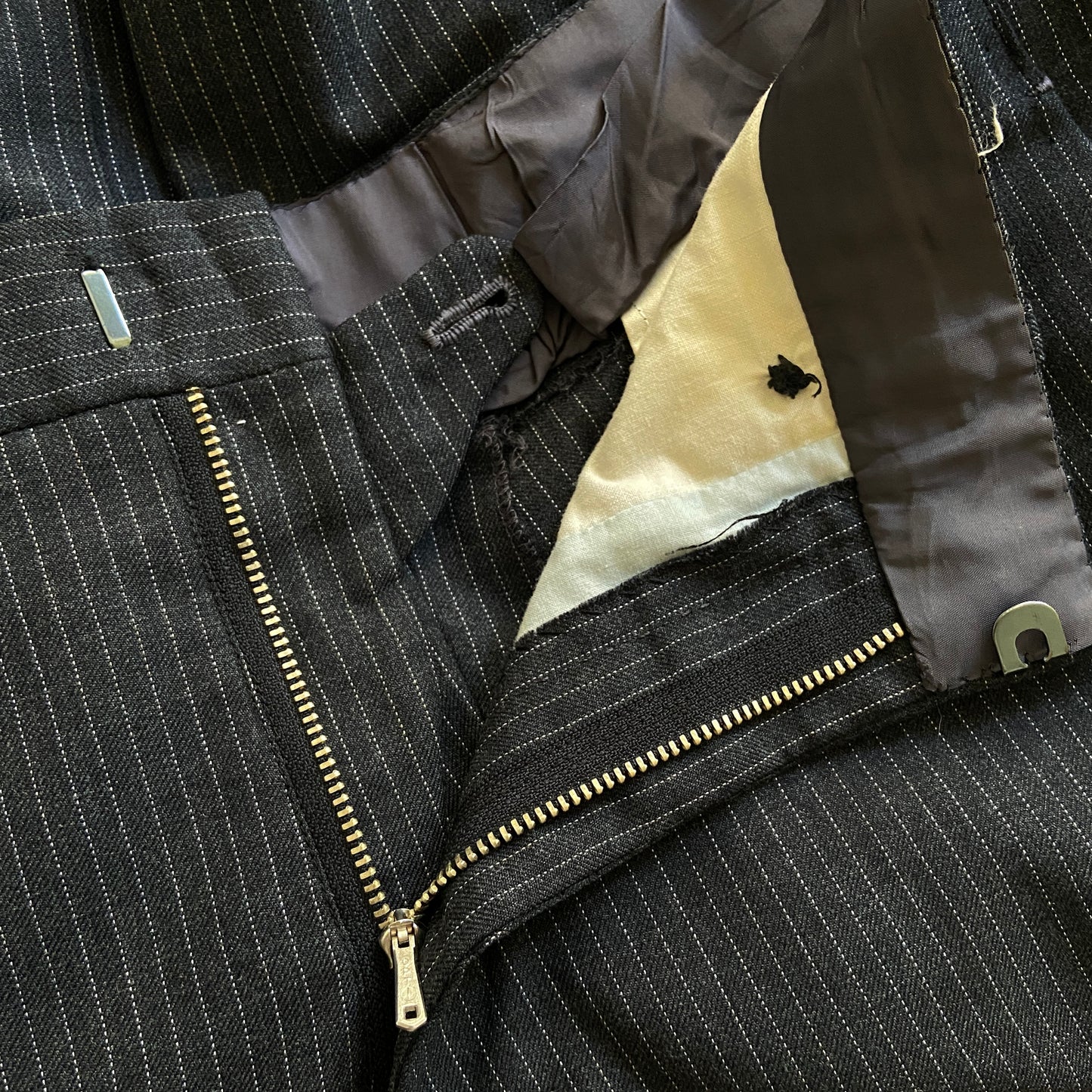 1980s Pinstripe Suit by Burstow & Logsdail of Savile Row