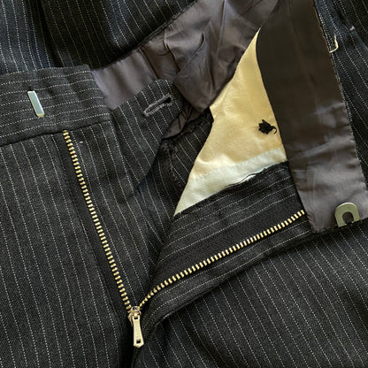 1980s Pinstripe Suit by Burstow & Logsdail of Savile Row