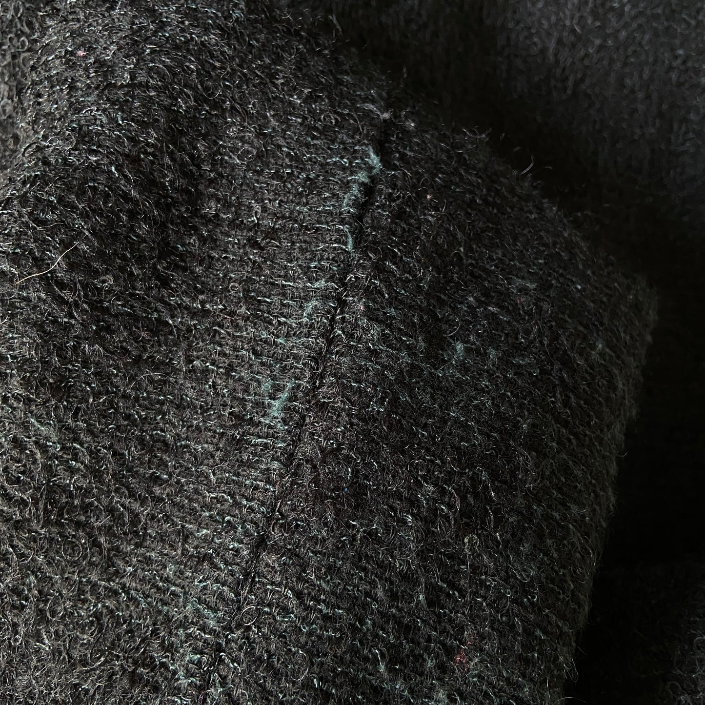 1950s Black Boucle Wool Cardigan