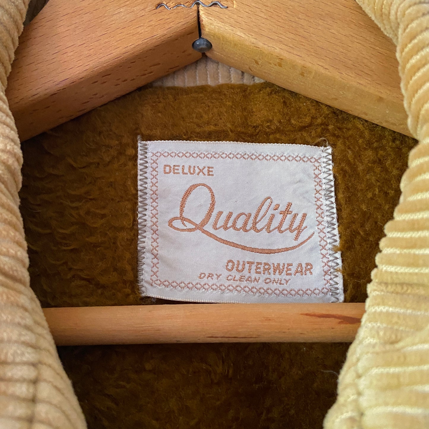 1960s Tan Wide Whale Corduroy Coat