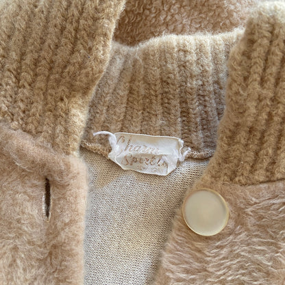 1960s Faux Fur Cream Cardigan