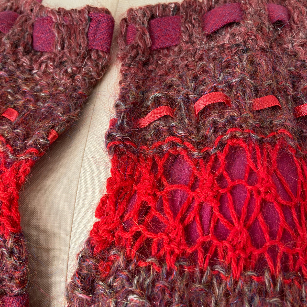 1980s Mohair Art to Wear Cardigan by Yvonne Bergin