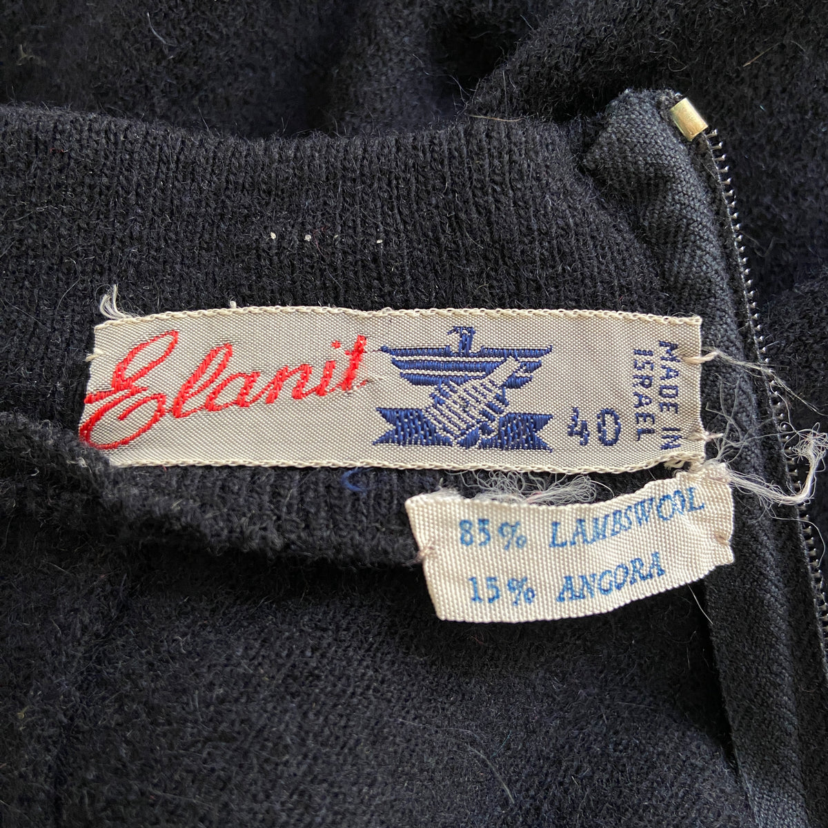 1960s Black Lambswool Angora Sweater