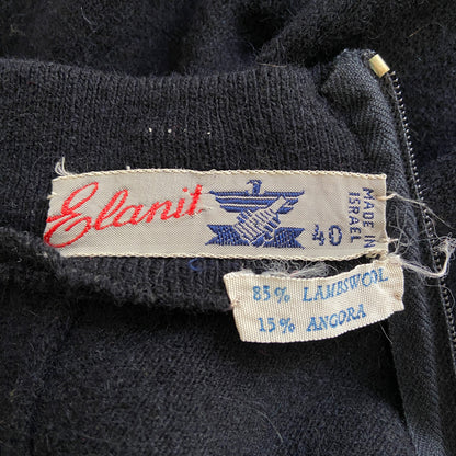 1960s Black Lambswool Angora Sweater