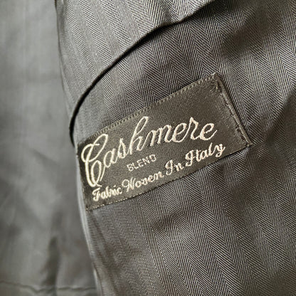 1990s Dark Gray Double Breasted Cashmere Overcoat