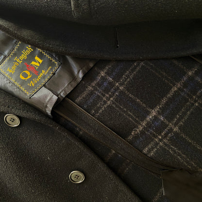 1960s Black Wool Overcoat
