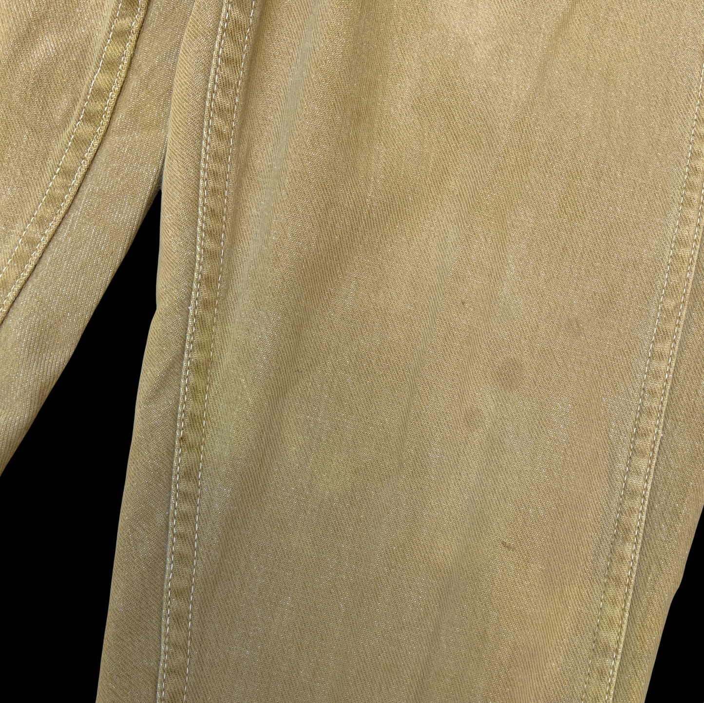 1960s Yellow Tan Wrangler Jeans Misses 27 in Waist