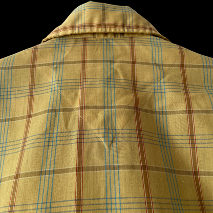 1950s Yellow Plaid Cabana Short Set