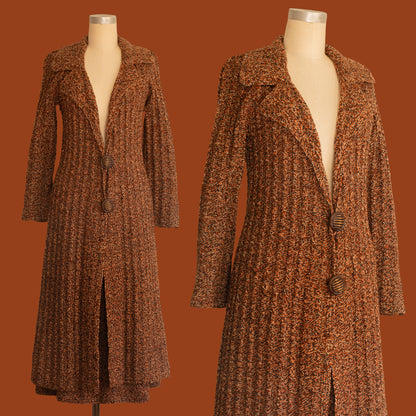 Vintage 1930s Hand Knit Deco Cardigan + Skirt Set