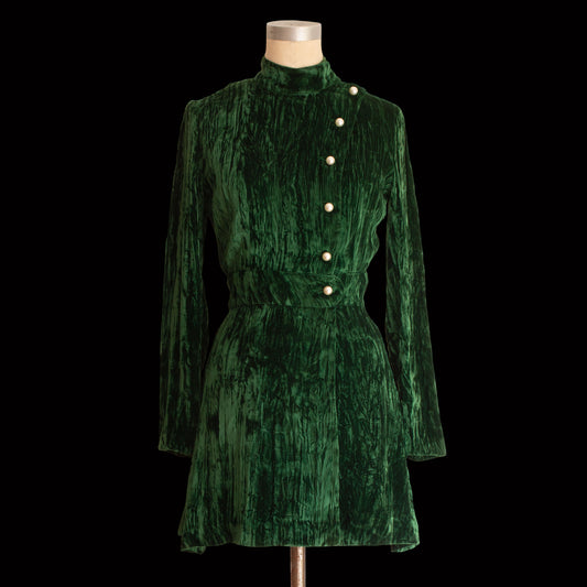 1960s Michael Mott for Paraphernalia Velvet Mini Dress
